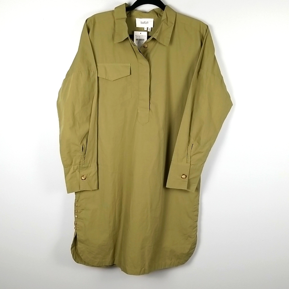 NWT Ba&sh Oversized Shirt Dress Sz S - Picture 2 of 9